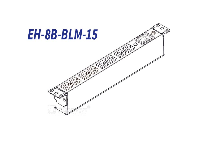 機櫃用鋁合金防突波電流分配插座-15A