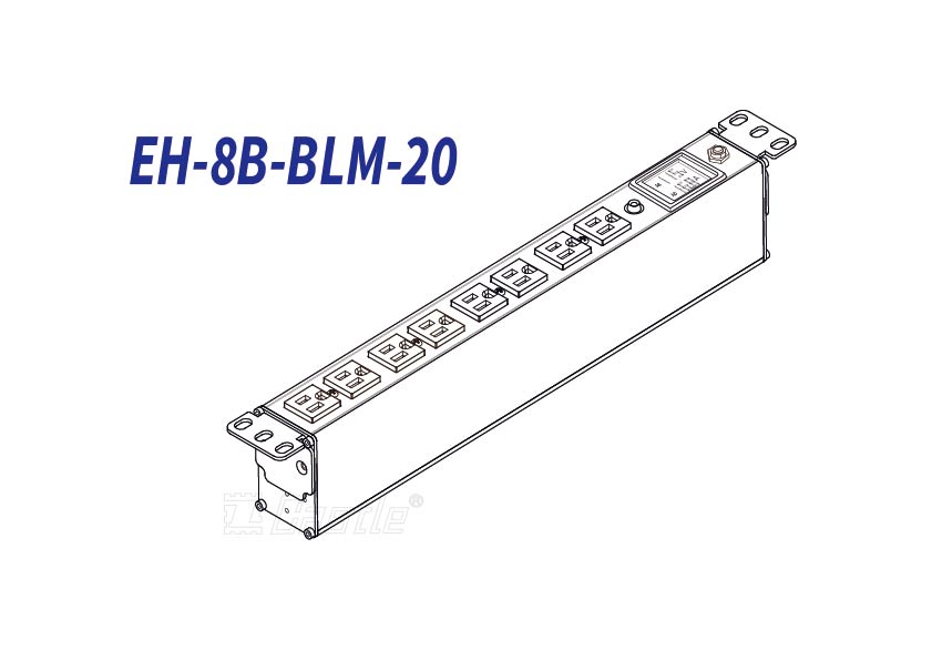 機櫃用鋁合金防突波電流分配插座-20A